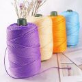 240 Meters Polyester Rope Crochet Bag Cord Macrame Rope Crochet Thread Gift for Knitter Yarn for DIY Hat Handbag Sweater Hat. 