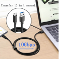 USB3.2 Gen2 10Gbps Type C Cable USB A to Type-C 3.2 Data Transfer USB C SSD Hard Disk Cable PD 60W 3A Quick Charge  Charge Cable. 