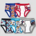 Boys Girls Spiderman Multicolor Brief Underwear 5-Pack Briefs. 