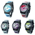 (NEW)Casual Children Kids Round Dial Plastic Strap Analog Quartz Wrist Watch Gift.