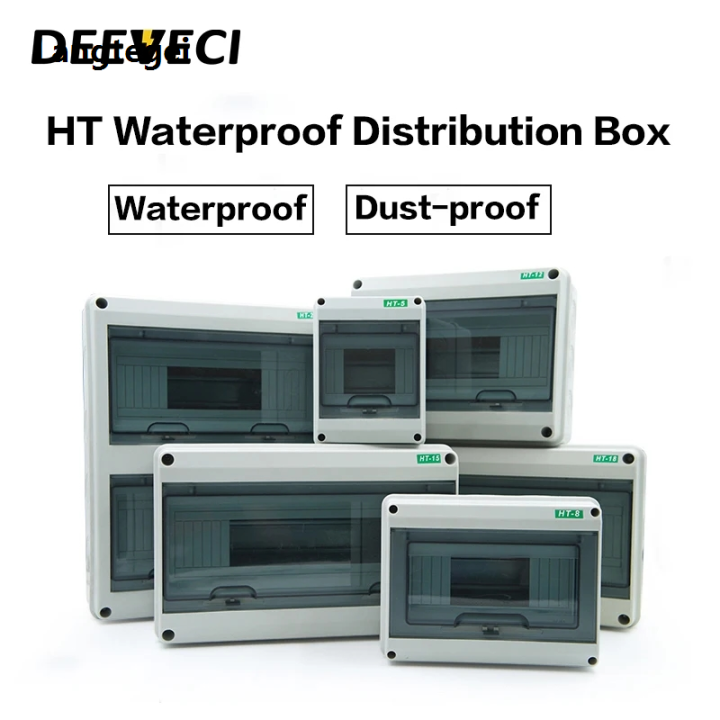 HT-5/8/12/15/18/24 Plastic Distribution Box Waterproof MCB Box Panel ...