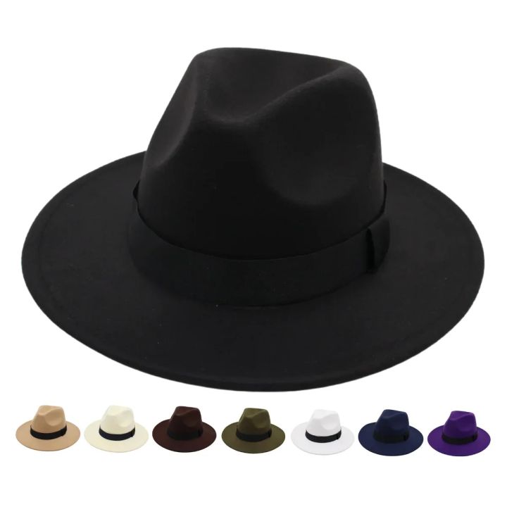 Classic%20Black%20Ribbon%20Women%20Fedora%20Hats%20Autumn%20Winter%20Gentleman%20Jazz%20Felt%20Hat%20For%20Men%20Retro%20Church%20Lady%20Flat%20Wide%20Brim%20Dress%20Hat%20-%20Image%203