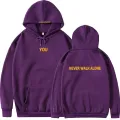 Kpop Letter JIMIN NOMAD BE A GOOD HUMAN Printed Hoodie Winter Plus Fleece Sweatshirt Harajuku Never Walk Alone Outfit Boy Girls. 