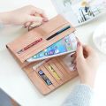 Many Departments Faux Suede Long Wallet Women Matte Leather Lady Purse High Quality Female Wallets Card Holder Clutch Carteras. 
