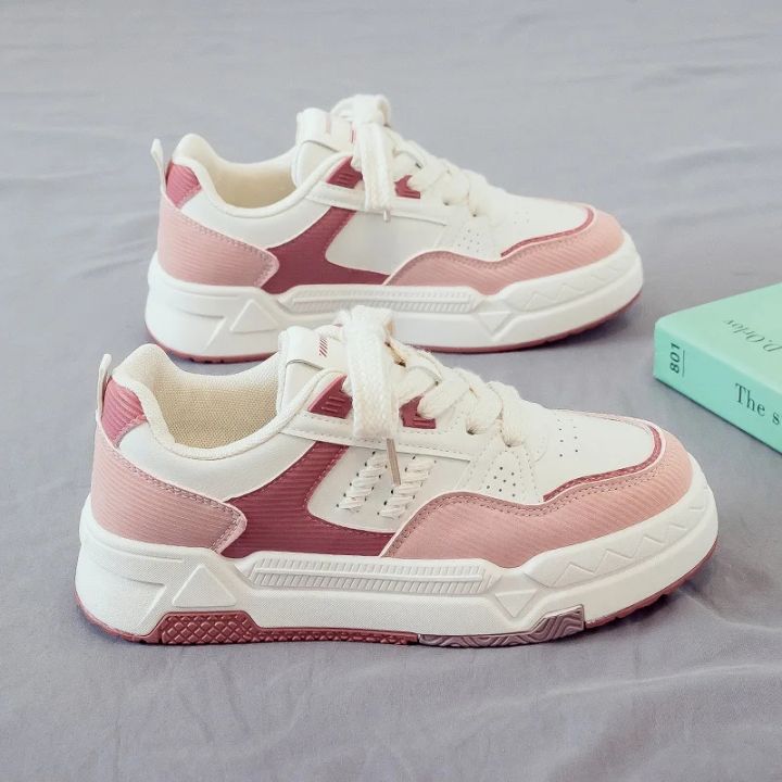New fashion casual shoes for sweet women and student -pro fashion store pink and white