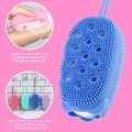 Silicone Body Scrubber Bath Sponge - 2 in 1 Exfoliating Body Brush. 