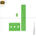 Heavy Plastic Cricket Stumps Set-Plastic Cricket Stamp - Green - Mark Your Cricket Gear With These Vibrant Stamps - Add A Personalized Touch. 