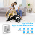 Wifi+Bluetooth Tuya smart temperature and humidity sensor can be connected to hotspots, support smart life. 