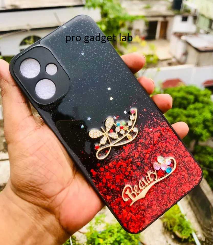 For Symphony Z60 Symphony Z60 Plus Ladies Back Cover With Stone Butterfly  Glitter Cover Phone Back Cover Phone Back Cover (Back Case Cover For 