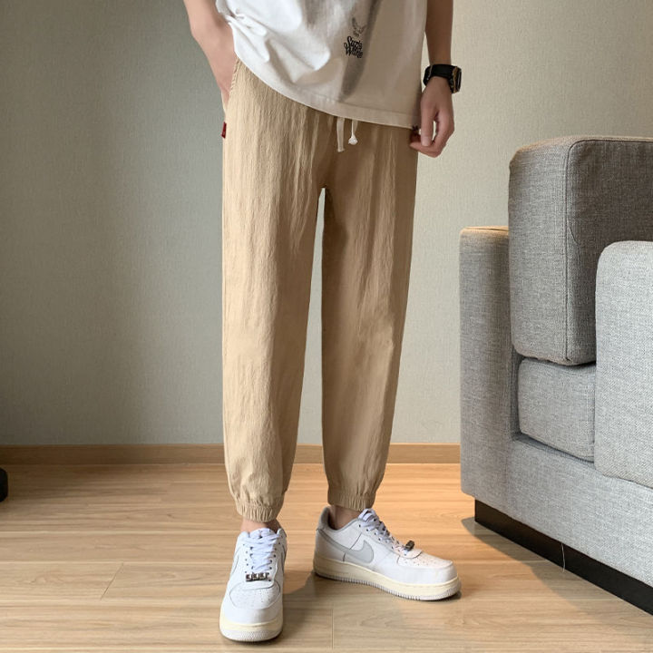 Cotton%20and%20Linen%20Overalls%20for%20Male%20Students%20Korean%20Style%20Trendy%20Summer%20Cropped%20Wide-Leg%20Pants%20Casual%20Loose%20All-Match%20Ankle-Tied%20Long%20Pants%20-%20Image%204