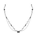 Dark Spicy Girl Double Layered Butterfly Pendant Necklaces Collar Chain for Women New Sweet and Cool Clavicle Chain Y2K Jewelry Gift Girls Necklace.