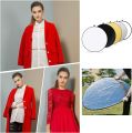 Godox 31”/80cm Light Reflector Diffuser,5-in-1 Portable Collapsible Round Multi Disc with Holder Clip & Bag for Studio Shooting,Video Location,Portrait Photography-Gold,Silver,White,Black,Translucent. 