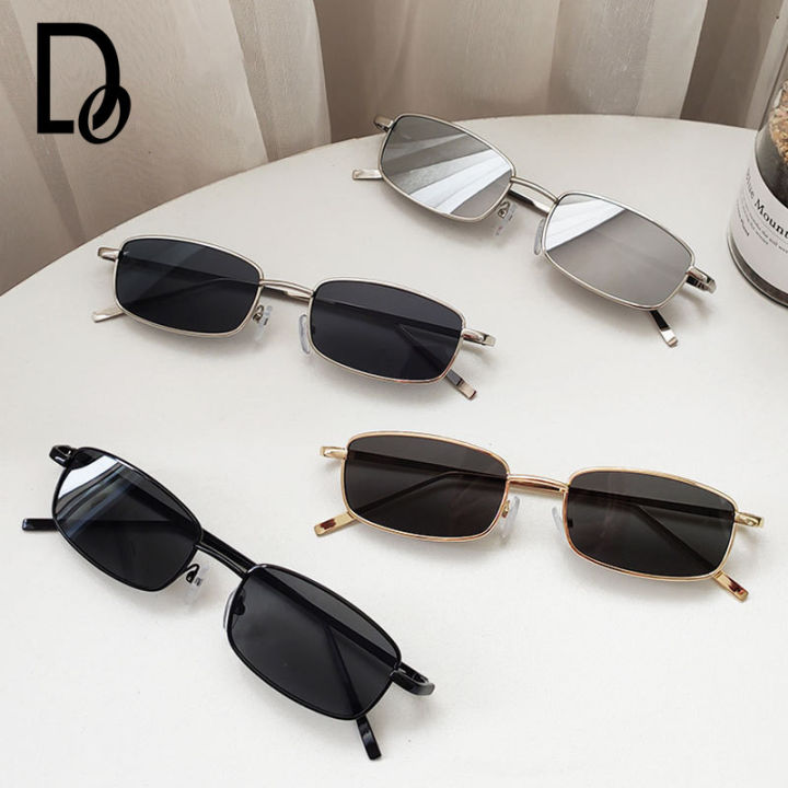 Korean Small Metal Square Frame Sunglasses for Male Accessories