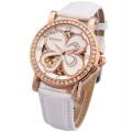 EPOZZ Butterfly hollow Women Automatic Mechanical watches Ladies clock White Leather Arabic numeral Skeleton relogio feminino.