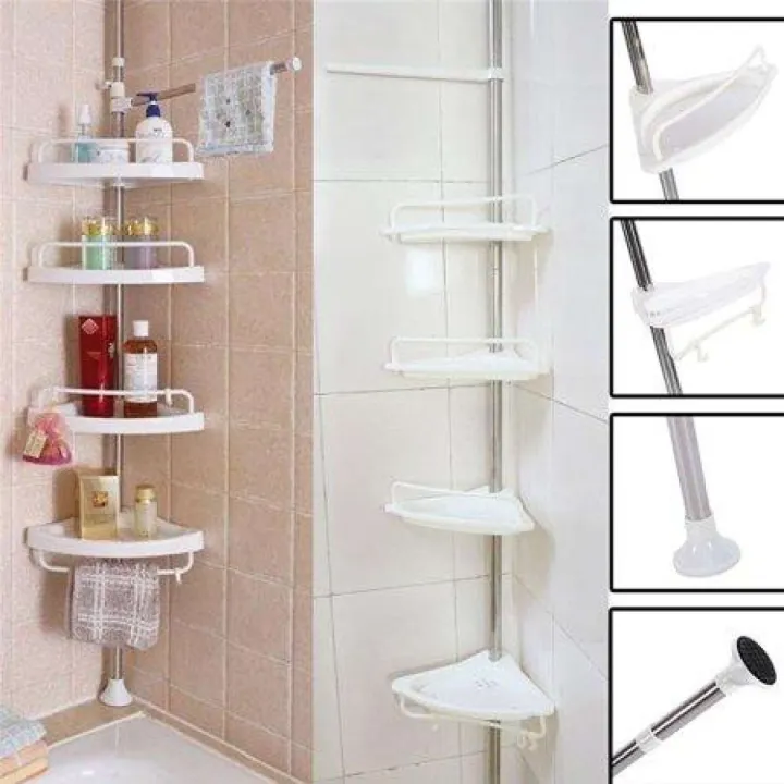 Premium%204-Tier%20Telescopic%20Bathroom%20Corner%20Shelf%20Organizer%20Rack%20-%20Adjustable%20Height%20165-320cm%20Tension%20Rod%20Shower%20Caddy%20-%20No-Drill%20Wall%20Mounted%20Storage%20for%20Shampoo%20&%20Soap%20-%20Heavy%20Duty%20Rust-Resistant%20Metal%20Frame%20-%20Washroom%20Toiletries%20Stand%20-%20White%20Colour.%20-%20Image%202