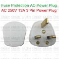 Heavy Duty Fuse Protection AC Power Plug AC 250V 13A 3 Pin Power Plug Connector For 3 Pin Socket Rewireable 3 Prong UK Electrical Power Cord Connector Male Adapter. 