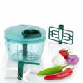 Quick Large Handy and Compact Chopper Quick Cutter for Kitchen 3 Blade Stainless Steel, Pull String -450ml. 
