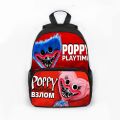 Poppy Playtime Beg Sekolah Backpack Schoolbag Elementary School Student Bag Kids Casual Stationery Bag Large nevermind.