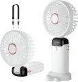 Portable Handheld Personal Rechargeable Fan LED Digital Display 90°Adjustable.
