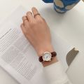 Vintage Women Quartz Watches Classic Small Round Elegant Dress Wristwatches Leather Band Simple Female Clock Reloj Mujer.