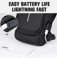 LazzoS -Men's Anti-theft Crossbody Multi-functional Sling Bag - AA121 Fashion Travel Crossbody Bag Messenger Bag USB Fashion BagPack For Bikers. 
