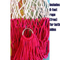 Handmade Dolna Swing – 7.5 Ft Premium Hanging Hammock Rope Bed with Strong SS Rings & Free 6 Ft Rope (Random Color). 