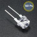 8mm LED Water Clear Light Emitting Diodes Lamp 50ps. 