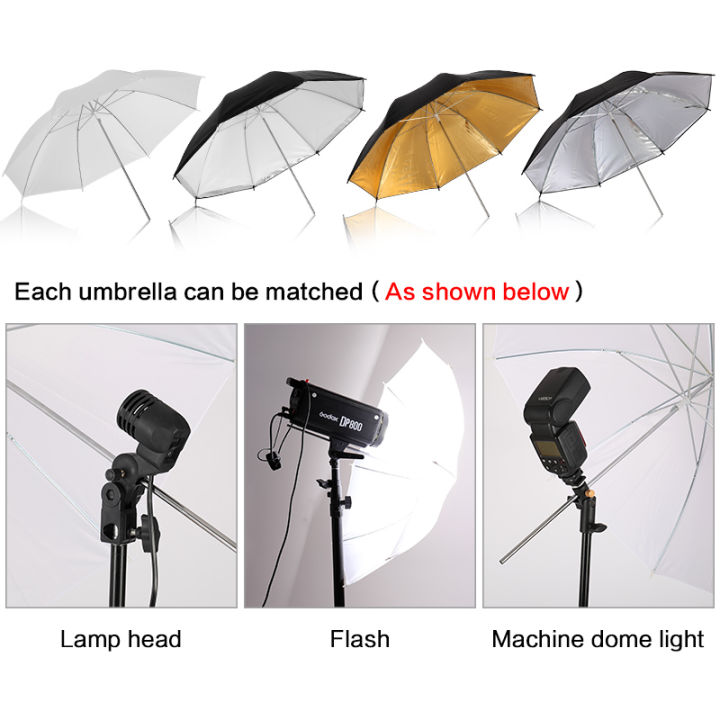 Photo%20Studio%20Umbrella%20Set%2033%20'%2084%20cm%20White%20Soft%20Light%20Umbrella%20+%20Dual-use%20Reflective%20Umbrella%204%20Pieces%20Photography%20Accessories%20Moonlight%20Shines%20-%20Image%204