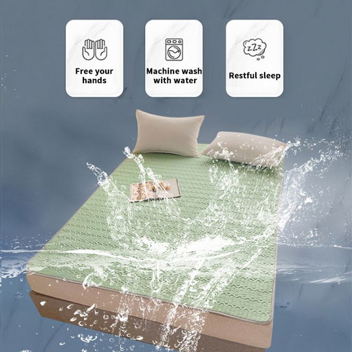 Anti-Urine%20Bedsheet%20Waterproof%20Cadar%20Mattress%20Protector%20Cover%20Queen/King/Single%20Fitted%20Bedsheet%20Breathable%20-%20Image%207