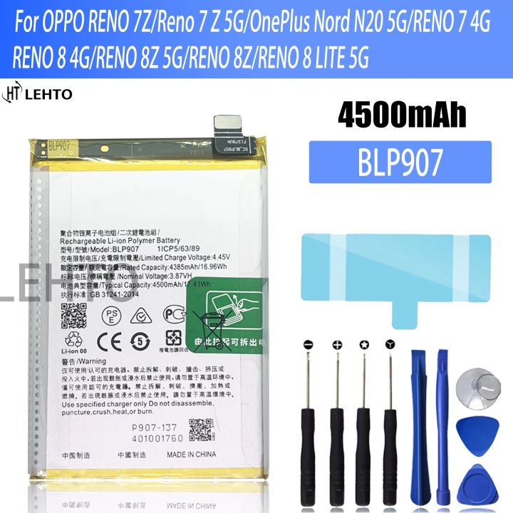 BLP907 907 Battery For OPPO A96 / Reno7Z / Reno7 4G / F21 PRO Repair Part Capacity Phone Batteries Bateria