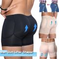 Mens Butt and Hip Enhancer Booty Padded Underwear Panties Body Shaper Seamless Panty Boyshorts Shapewear Boxers. 