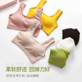 Pure Cotton One-Piece Chest Wrap Girl's Underwear Student Wireless Push up Tube Top Spaghetti Straps Exercise Vest New Bra. 