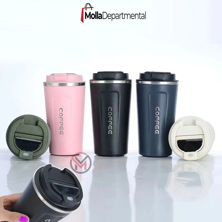 Stainless Steel Coffee Mug Smart Thermos Cafe Cup Leak-Proof