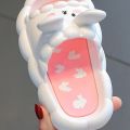 Summer Children's Slippers Cute Cartoon 3D-Rabbit Slippers Breathable Non-slip Home Bathroom Soft Slipper Kids for girls. 