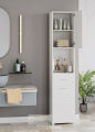 Multipurpose Use Storage Cabinet for Living Room, Office, Kitchen, 72x16"Floor Cabinet with Door, Freestanding Cabinet 6 Tier Display Shelf.