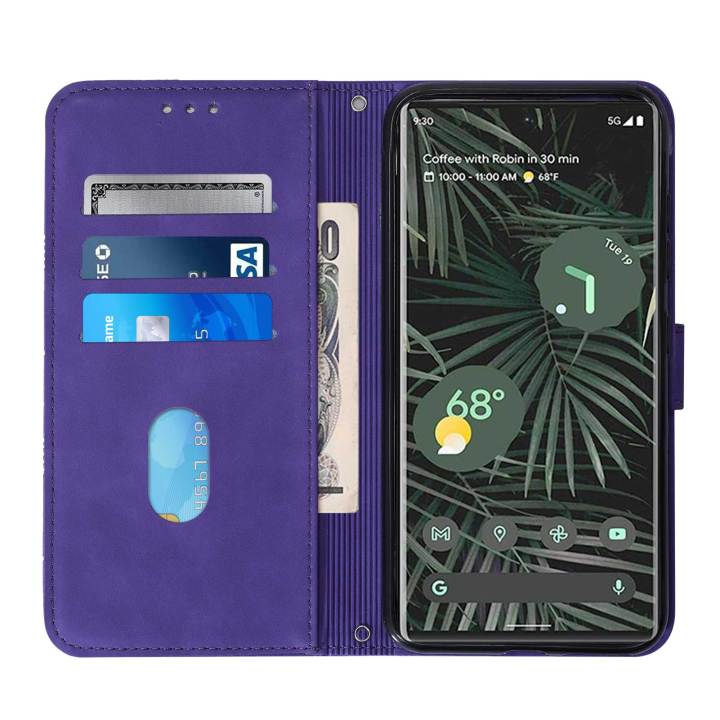 Business%20Phone%20Case%20For%20Google%20Pixel%206%20Pro%20Case%20Skin%20Feeling%20PU%20Leather%20Flip%20Case%20With%20Card%20Slot%20Bracket%20Shockproof%20Design%20-%20Image%205