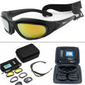 【New and Improved】 Daisy Polarized Tactical Sunglasses Men Airsoft Glasses UV400 Protection Military Desert Hiking.