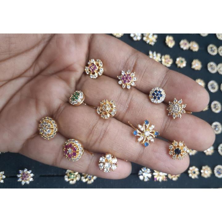 L shape nose pn/diamond cut nose pin