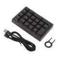 21 Key Numeric Keypad RGB Backlit Ergonomic Small Mechanical Numpad Numeric Keyboard for Laptop Computer Black. 