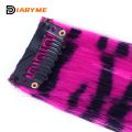 Synthetic One Card Hair Extension Wig Hair For Women Long Straight Clip-in Colored Zebra Line Feather Hair Extensions Hair. 