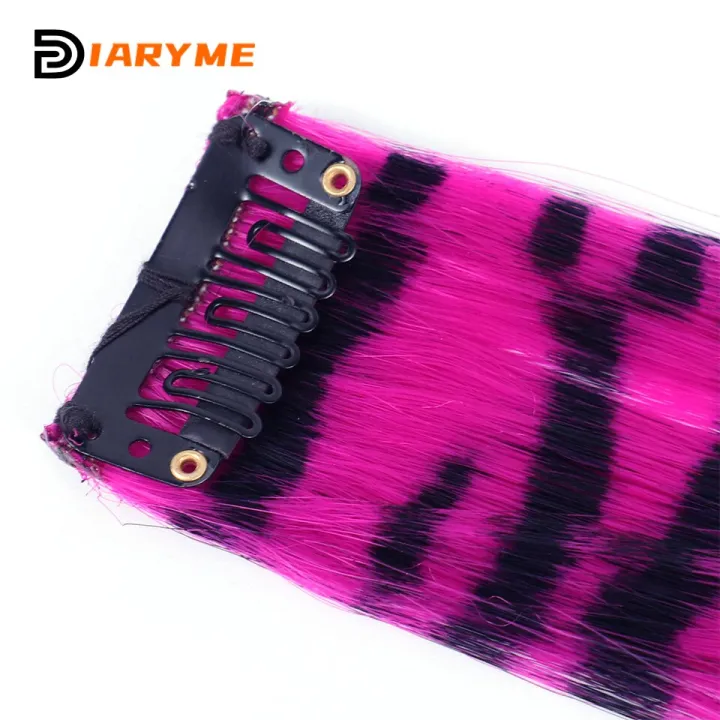 Synthetic%20One%20Card%20Hair%20Extension%20Wig%20Hair%20For%20Women%20Long%20Straight%20Clip-in%20Colored%20Zebra%20Line%20Feather%20Hair%20Extensions%20Hair%20-%20Image%208
