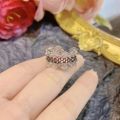 Italian lace two-tone gold diamond ring Blatty counter with black gold open bracelet bracelet women.
