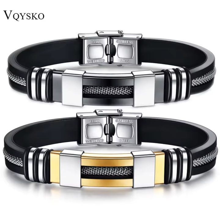 Stainless%20Steel%20Bracelet%20Men'S%20Wrist%20Band%20Black%20Link%20Punk%20Wrist%20Stylish%20Gifts%20-%20Elevate%20Style%20Stainless%20Steel%20Bracelet%20Designed%20For%20Men%20-%20Image%208