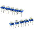5Pcs RM065 RM-065 VR 500 Ohm 501 Trimmer Trim Pot 500 Ohm 501 Trimpot Potentiometer Variable Resistor Top Adjustment Single Turn 6mm V/R Breadboard Friendly. 