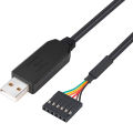 USB to TTL Serial 5V Adapter Cable 6 Pin 0.1 Inch Pitch Female Socket Header UART IC FT232RL Chip Windows 10 8 7 Linux. 