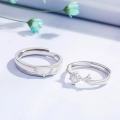 2pcs antler couple ring fashion simple personality net red valentine gift commemorative men and women ring.