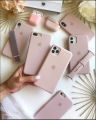 For Apple Iphone 15/ 15 Pro / 15 Pro Max Luxury Shockproof Liquid Silicone Case Back Cover Soft Touch 15/15Pro/15Plus/15ProMax Pink Sand / Sand Pink Color. 