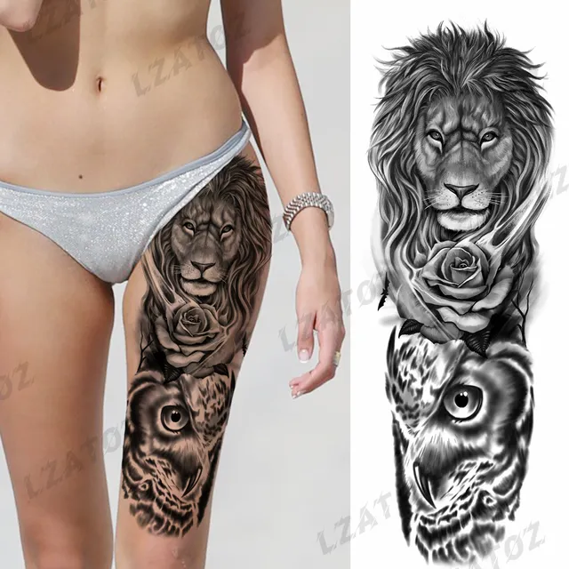 Full%20Sleeve%20Temporary%20Tattoos%20For%20Women%20Men%20Realistic%20Skulls%20Roses%20Tigers%20Lions%20Tattoo%20Stickers%20Thigh%20Waterproof%20Tatoos%20-%20Image%202