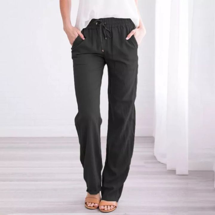 Ladies%20qualityful%20Cotton%20Linen%20Baggy%20Casual%20Pants%20Trousers%20Plus%20Size%20-%20Image%203
