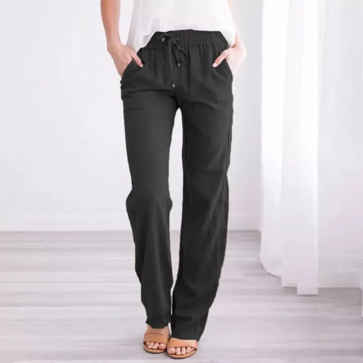 Women%E2%80%99s%20relax%20wear%20Cotton%20Linen%20Baggy%20Casual%20Pants%20Trousers%20Plus%20Size%20-%20Image%203